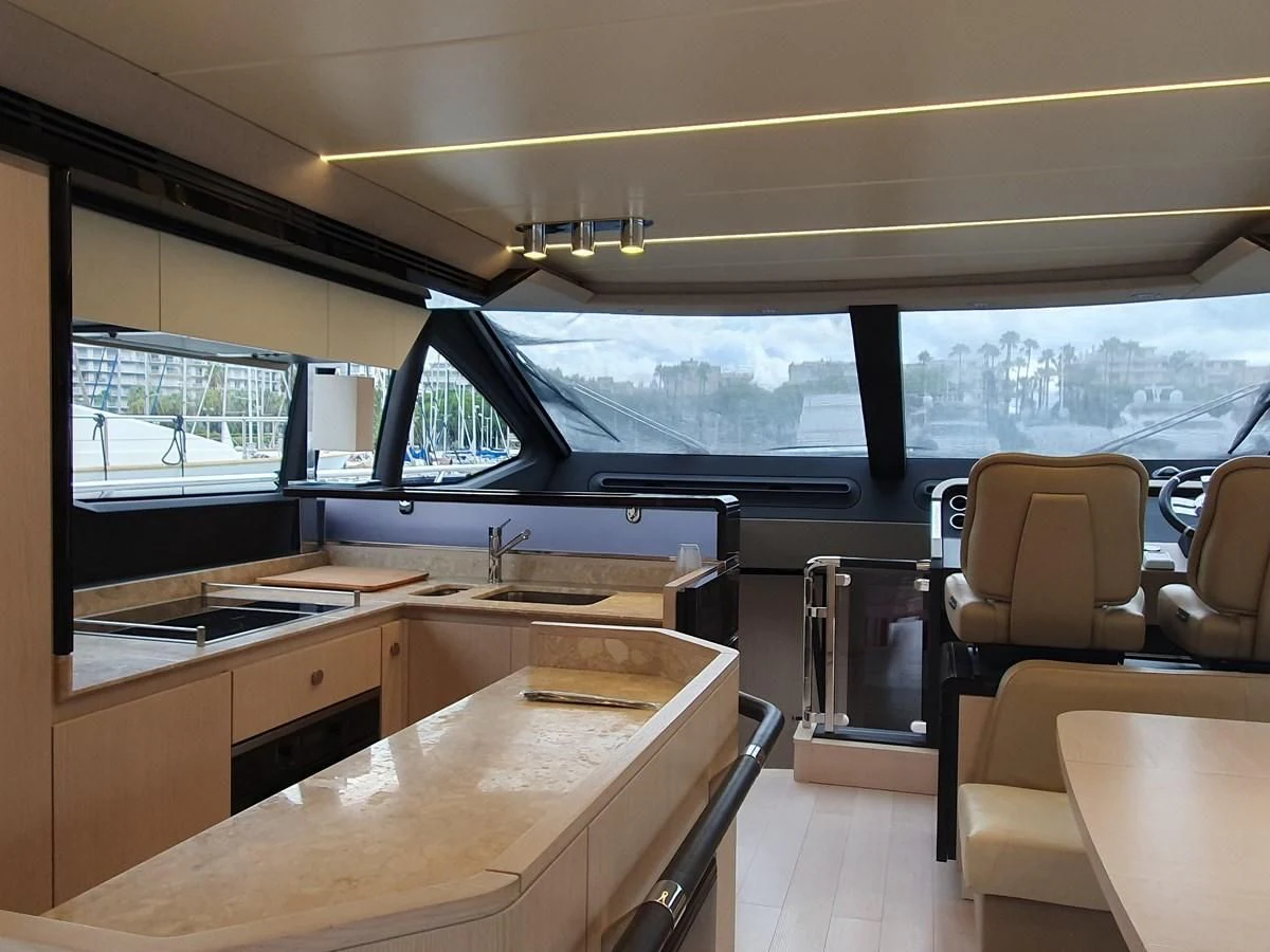 inside of a vehicle aboard PAVIMAR II Yacht for Sale