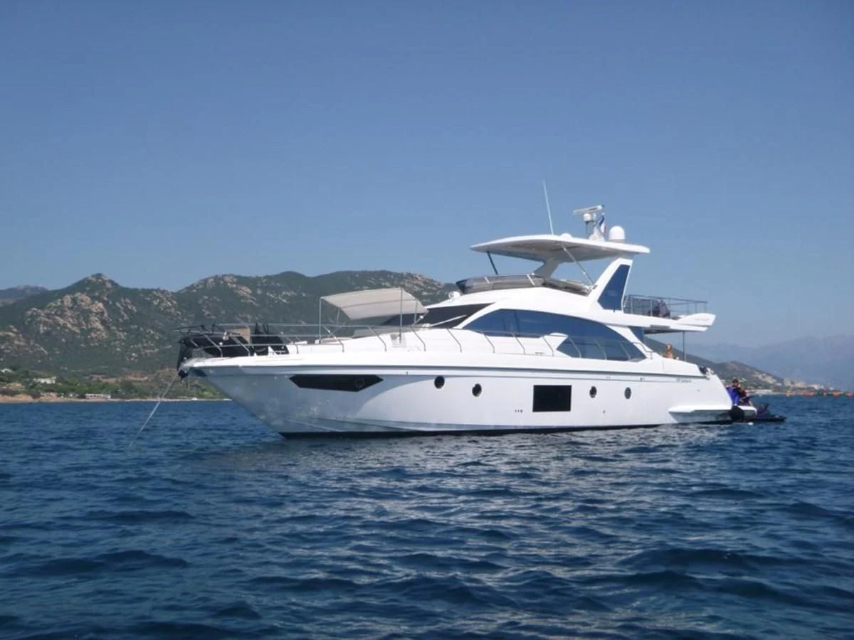 a white yacht in the water aboard PAVIMAR II Yacht for Sale