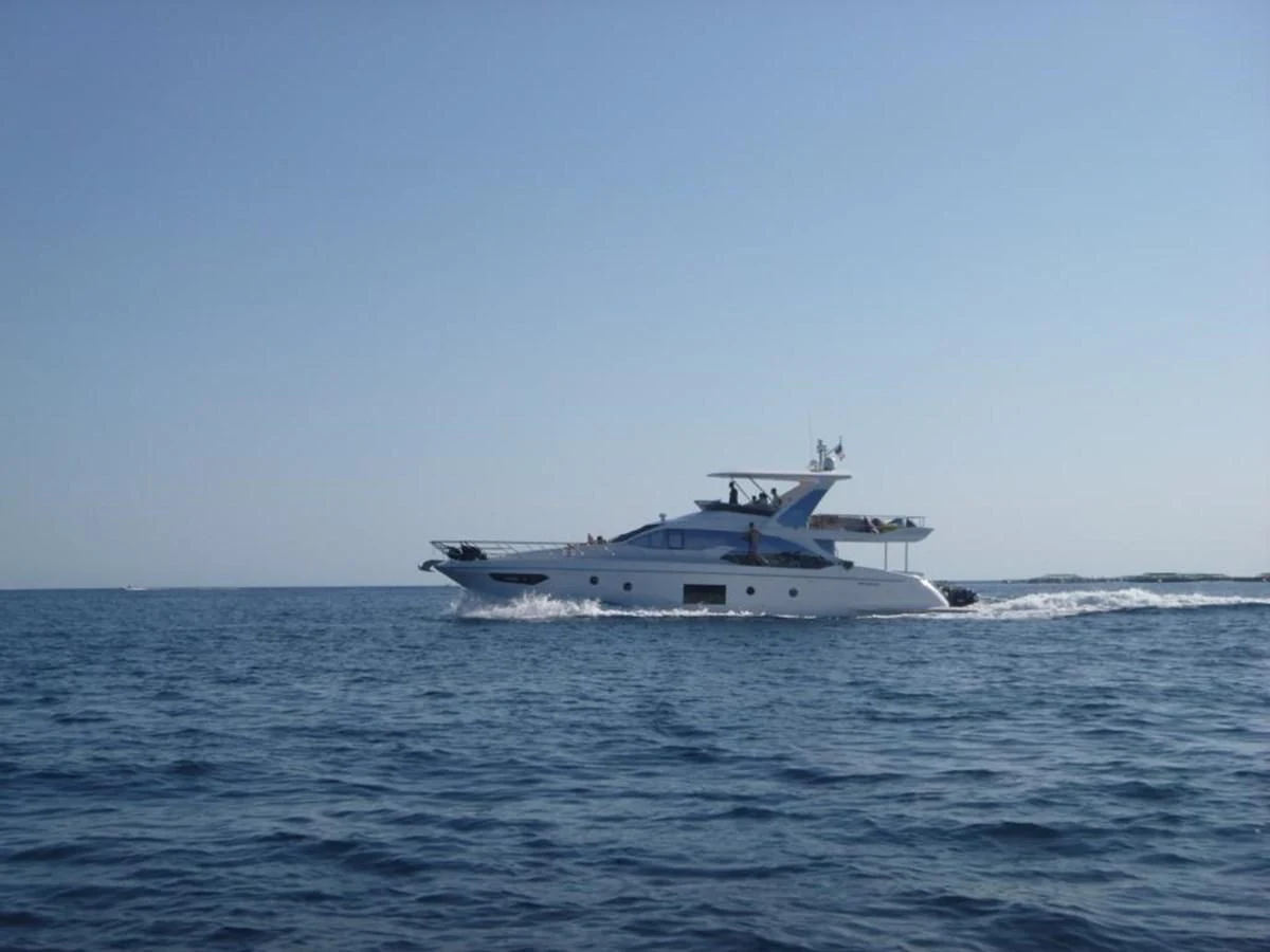 a boat in the water aboard PAVIMAR II Yacht for Sale