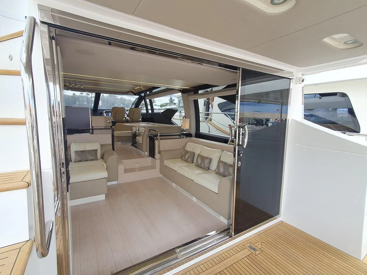 inside of a vehicle aboard PAVIMAR II Yacht for Sale