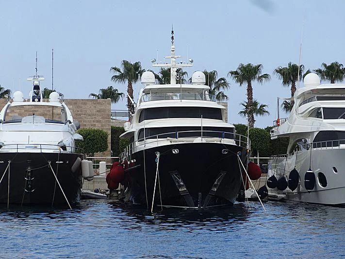 several boats are parked in the water aboard MAISHA Yacht for Sale