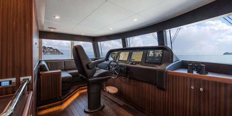 inside of a car aboard SEAWOLF Yacht for Sale