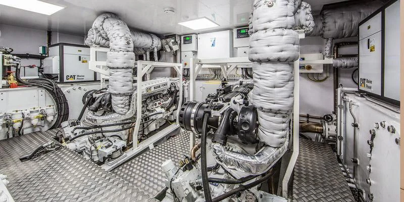 a large machine with a skeleton aboard SEAWOLF Yacht for Sale