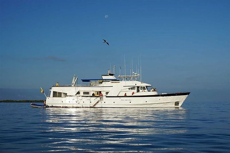 a boat in the water aboard BELUGA Yacht for Sale