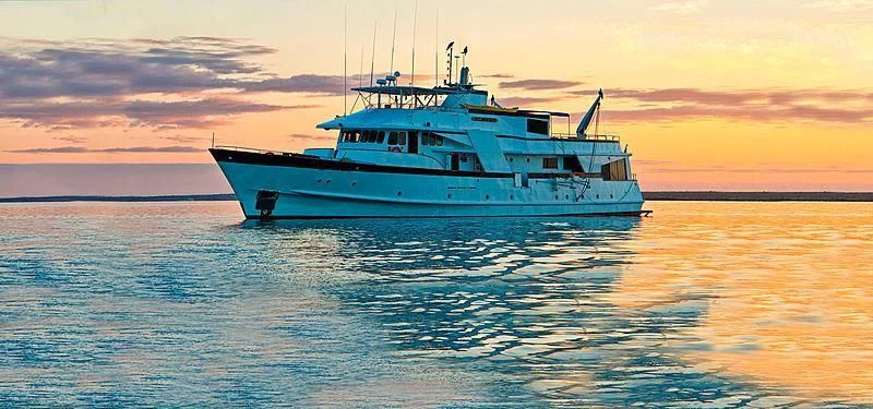 a boat in the water aboard BELUGA Yacht for Sale