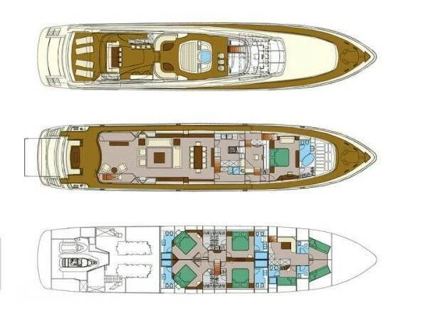 diagram, engineering drawing aboard BEYOND Yacht for Charter