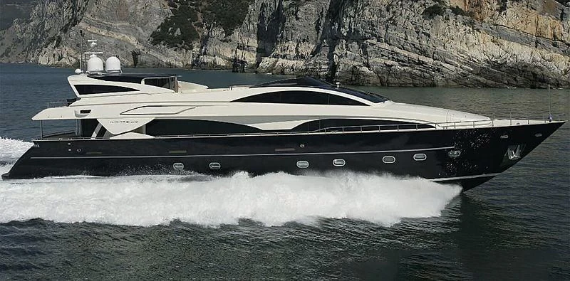 a boat on the water aboard BEYOND Yacht for Charter