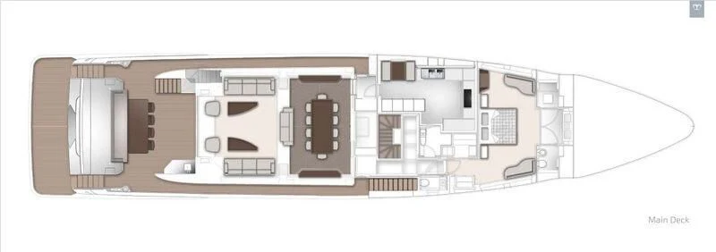 diagram aboard MAJESTY 120 HULL 5 Yacht for Sale