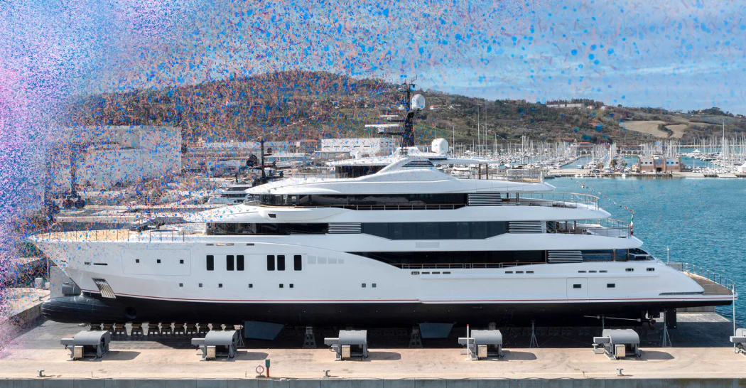 a large white yacht aboard NJOY Yacht for Sale