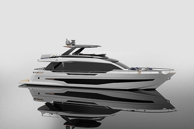 a white sports car aboard ASTONDOA AS8/02 Yacht for Sale