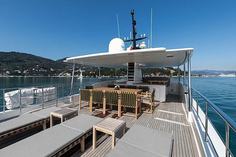 a boat on a body of water aboard THE UNIFIER KING ABDULAZIZ THE FIRST Yacht for Sale
