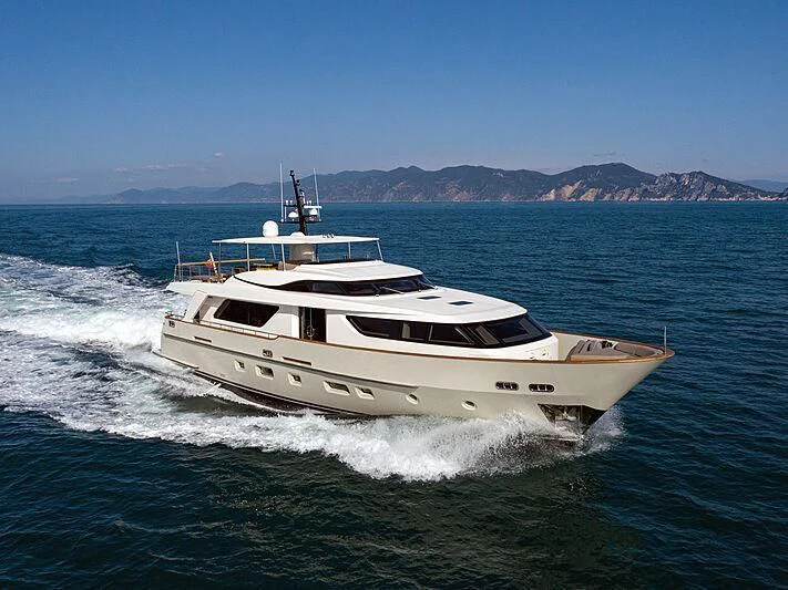 a boat on the water aboard THE UNIFIER KING ABDULAZIZ THE FIRST Yacht for Sale