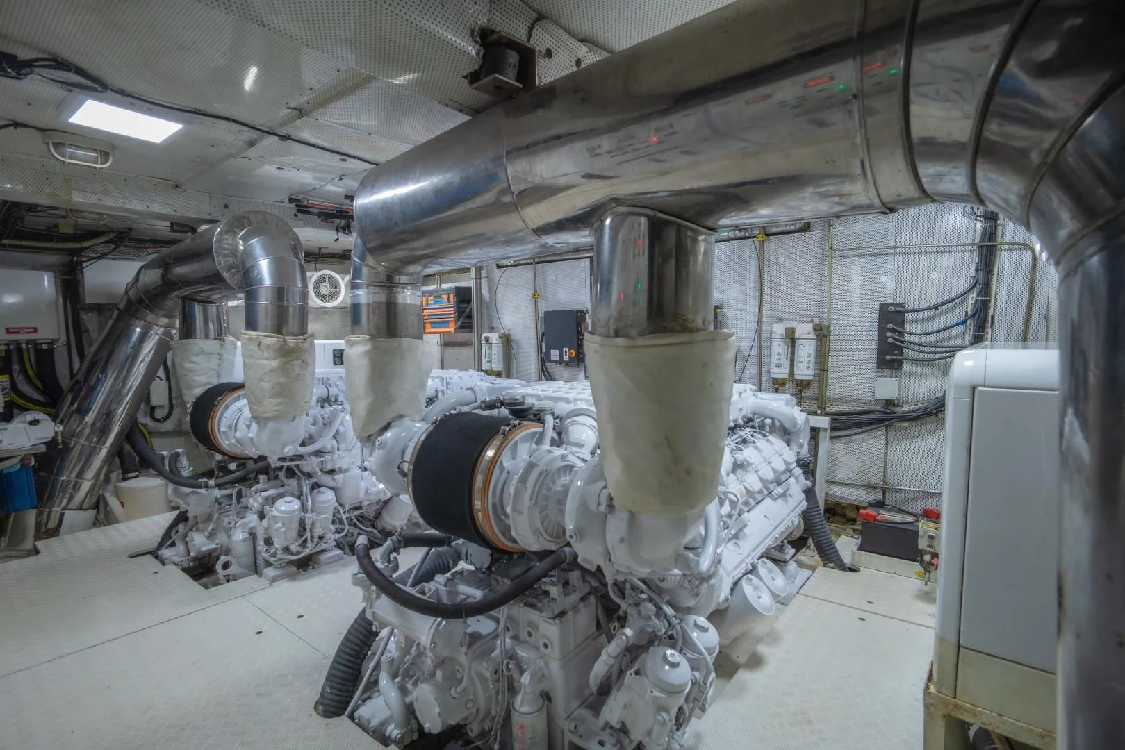 a large metal machine aboard MIA KAI Yacht for Charter