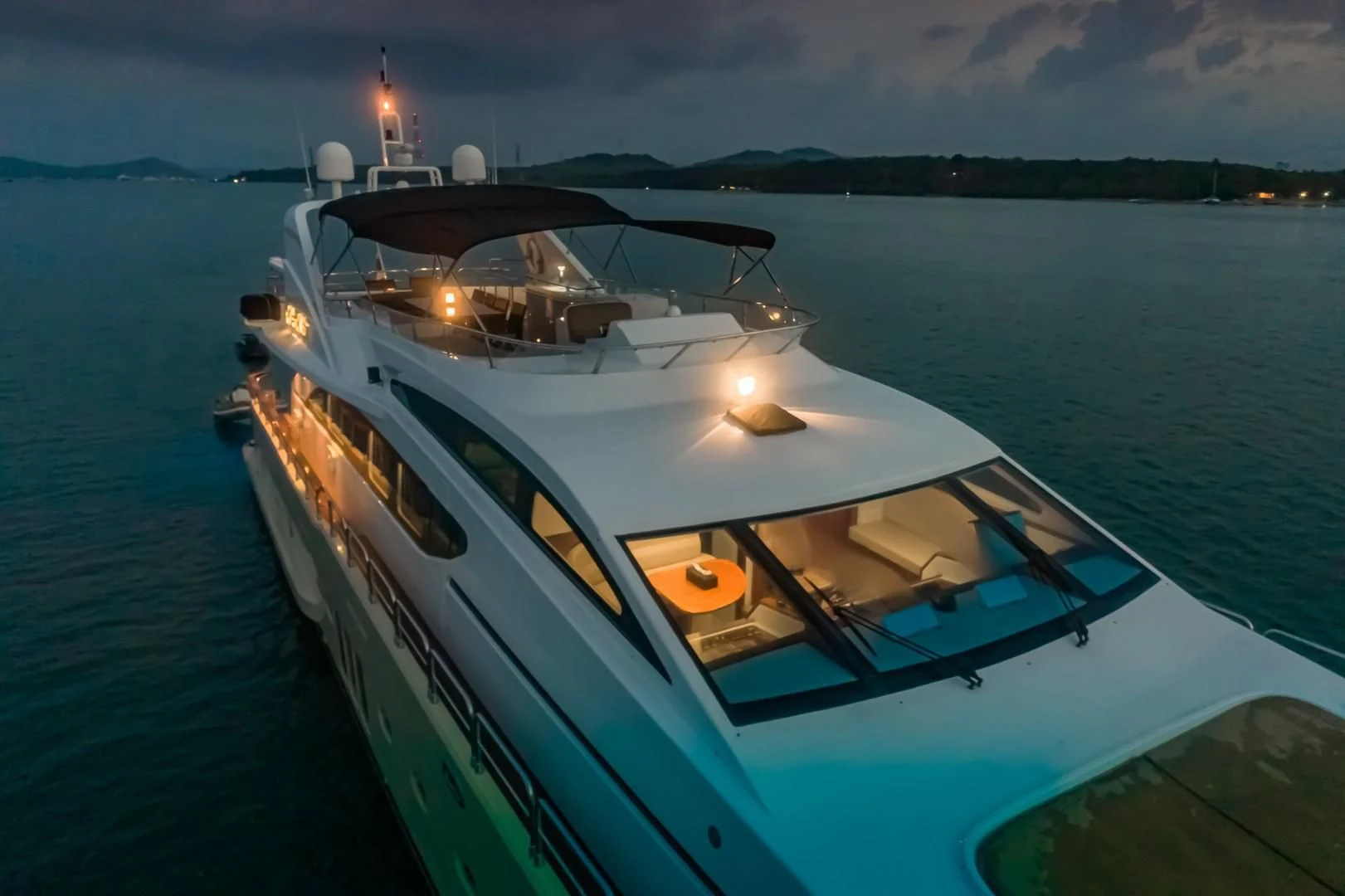 a boat on the water aboard MIA KAI Yacht for Charter