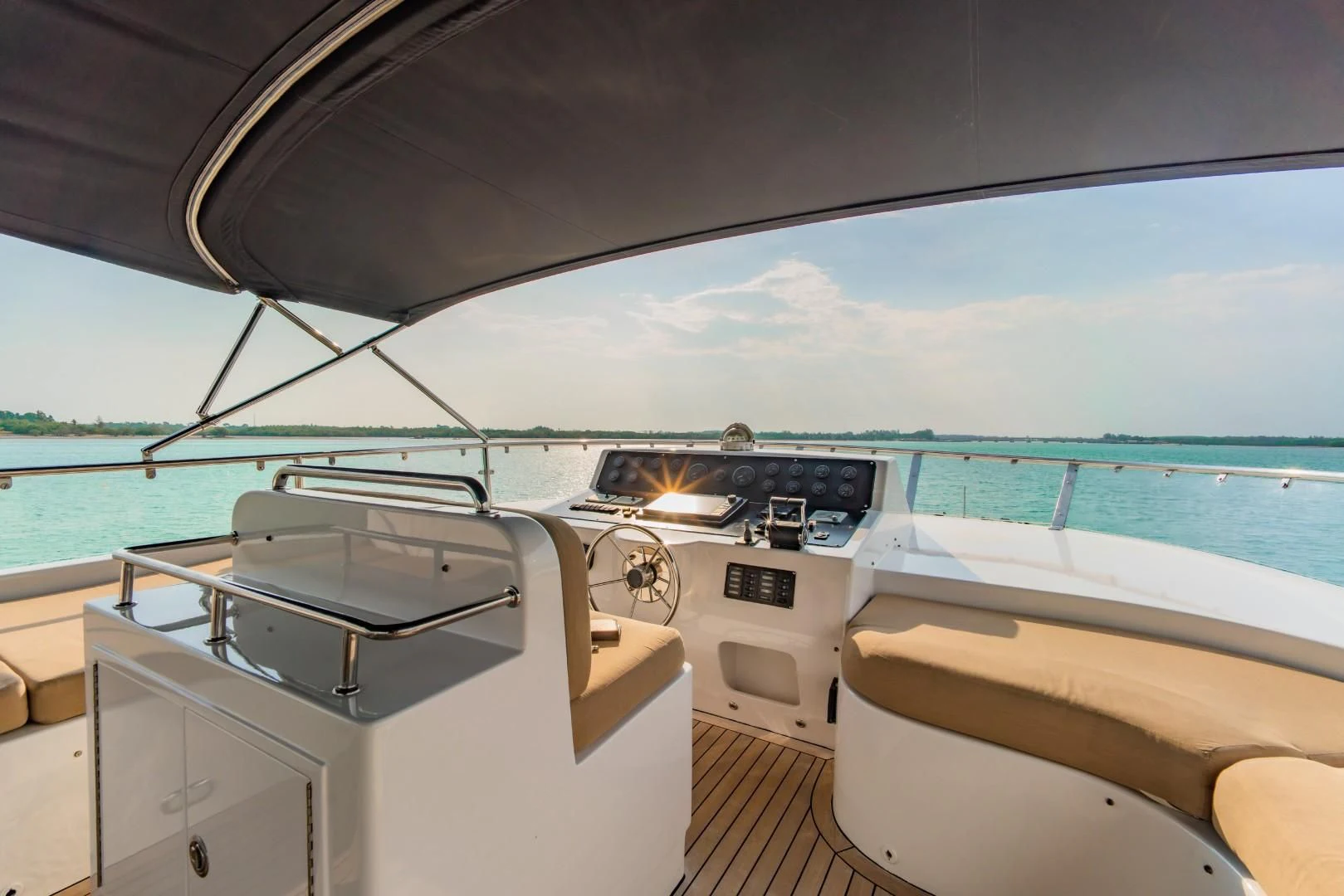 inside of a boat aboard MIA KAI Yacht for Charter