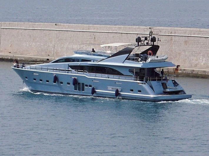 a boat on the water aboard MIA KAI Yacht for Charter