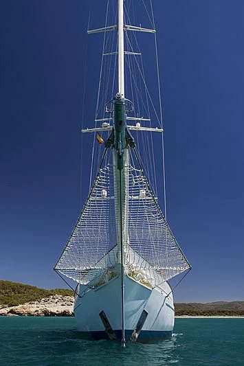 a tall ship in the water aboard ADELA Yacht for Sale