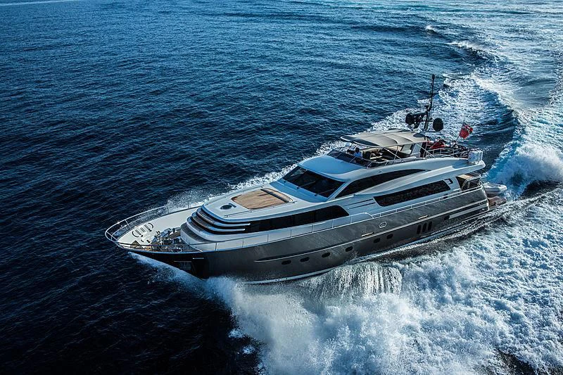 a ship in the water aboard O NOSO UNO Yacht for Sale