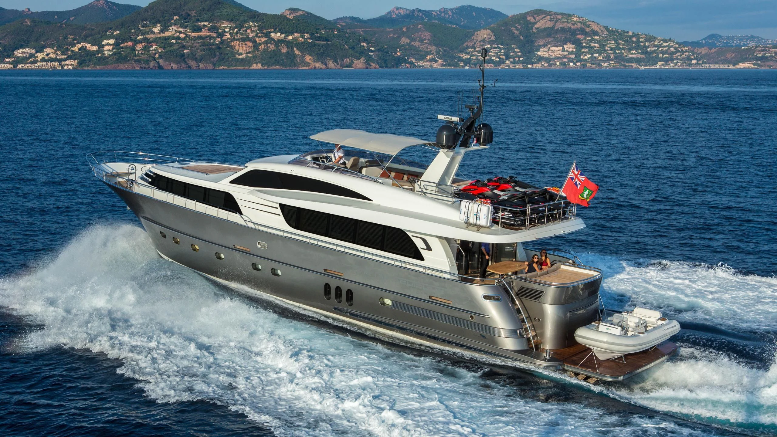 a boat on the water aboard O NOSO UNO Yacht for Sale