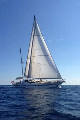 a sailboat on the water aboard LOTTY Yacht for Sale