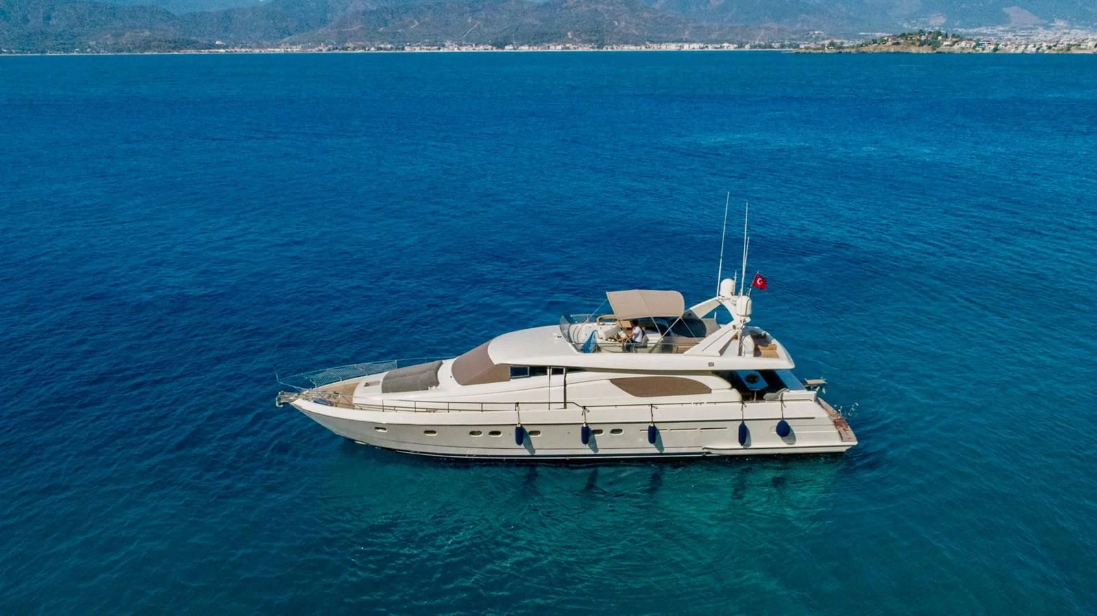 a boat in the water aboard FERRETTI Yacht for Sale