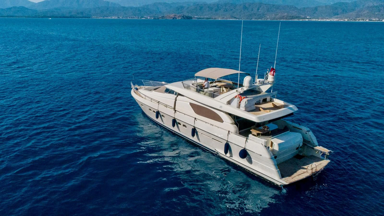 a boat in the water aboard FERRETTI Yacht for Sale