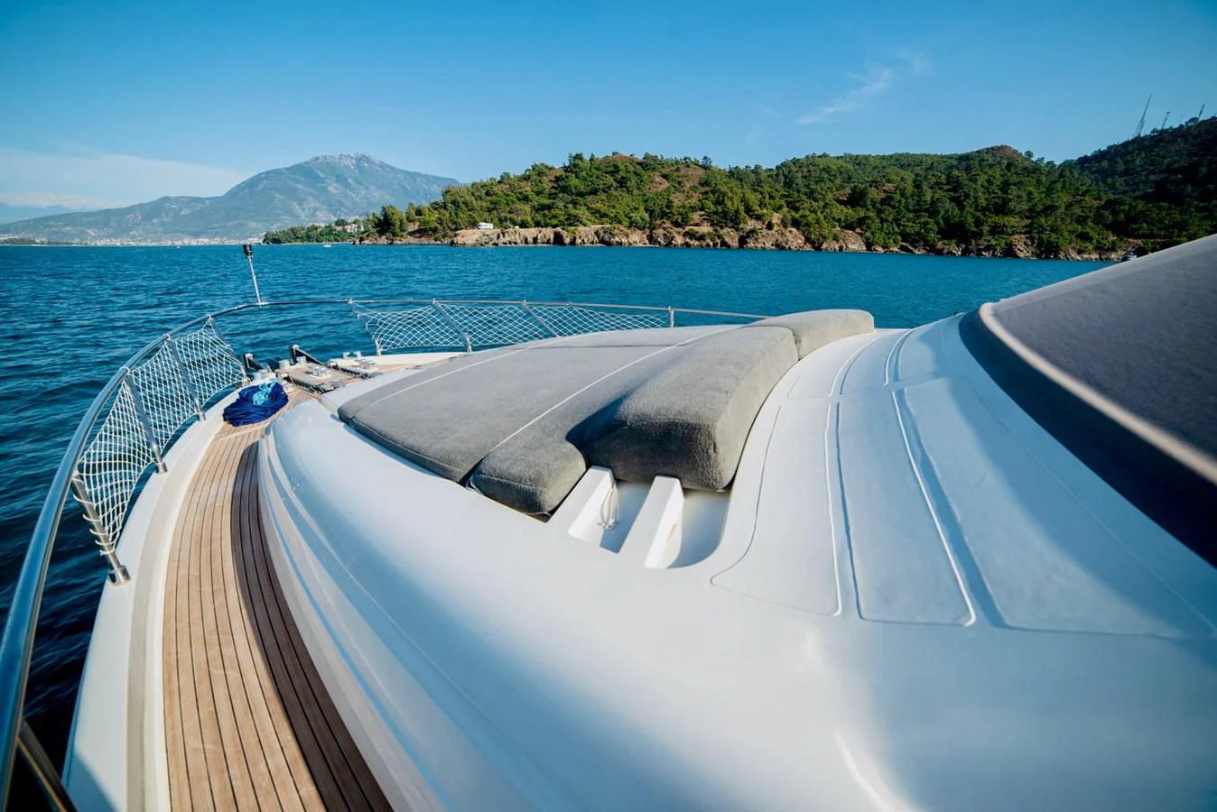 a boat on the water aboard FERRETTI Yacht for Sale