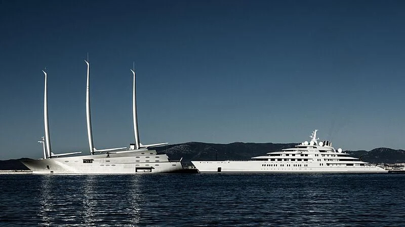 a large white ship in the water aboard SAILING YACHT A Yacht for Sale