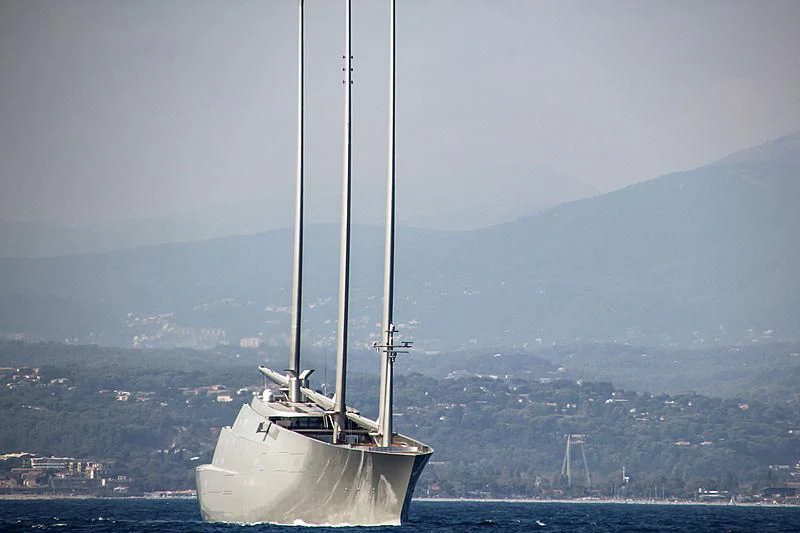 a sailboat in the water aboard SAILING YACHT A Yacht for Sale