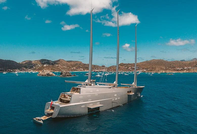 a boat on the water aboard SAILING YACHT A Yacht for Sale