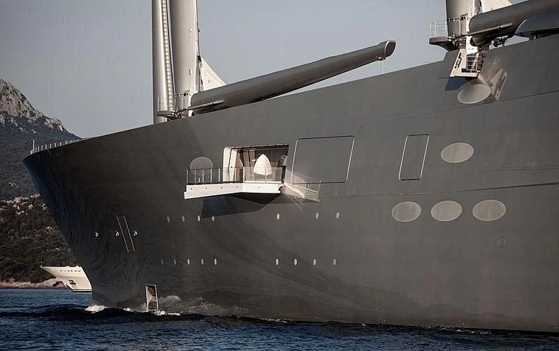 a submarine on the water aboard SAILING YACHT A Yacht for Sale
