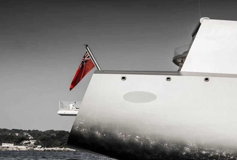 a space shuttle in the air aboard SAILING YACHT A Yacht for Sale