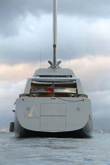 a white boat in the water aboard SAILING YACHT A Yacht for Sale