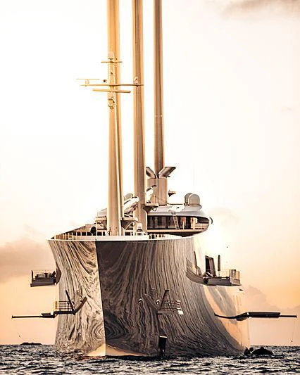 a large ship with a large sail aboard SAILING YACHT A Yacht for Sale