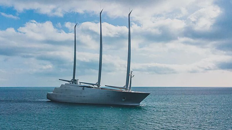 a boat on the water aboard SAILING YACHT A Yacht for Sale