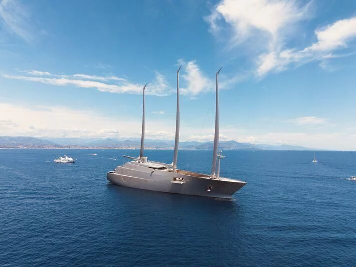 a boat on the water aboard SAILING YACHT A Yacht for Sale