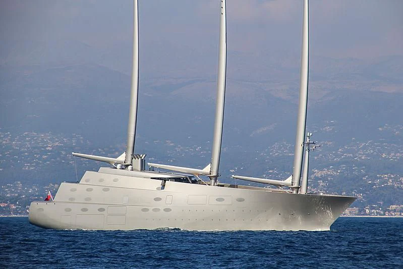 a large white ship in the water aboard SAILING YACHT A Yacht for Sale