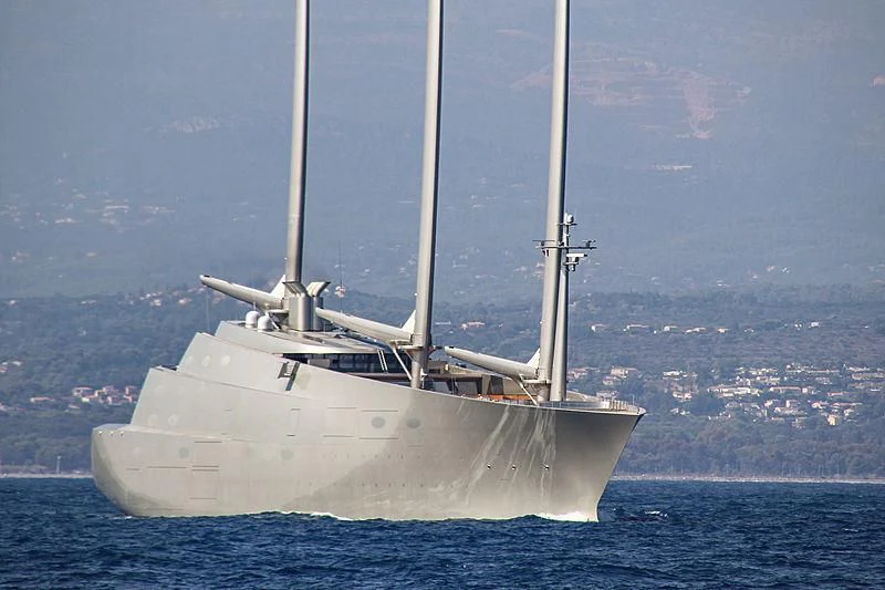a large white boat in the water aboard SAILING YACHT A Yacht for Sale