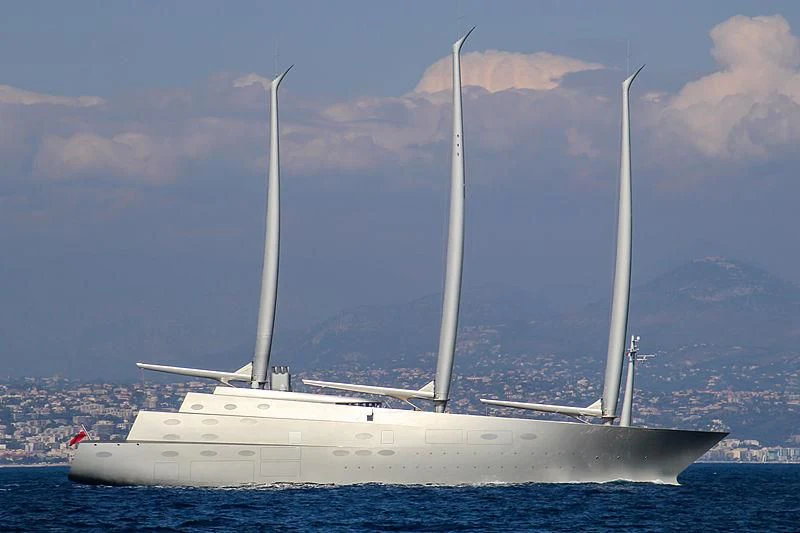 a large white boat in the water aboard SAILING YACHT A Yacht for Sale