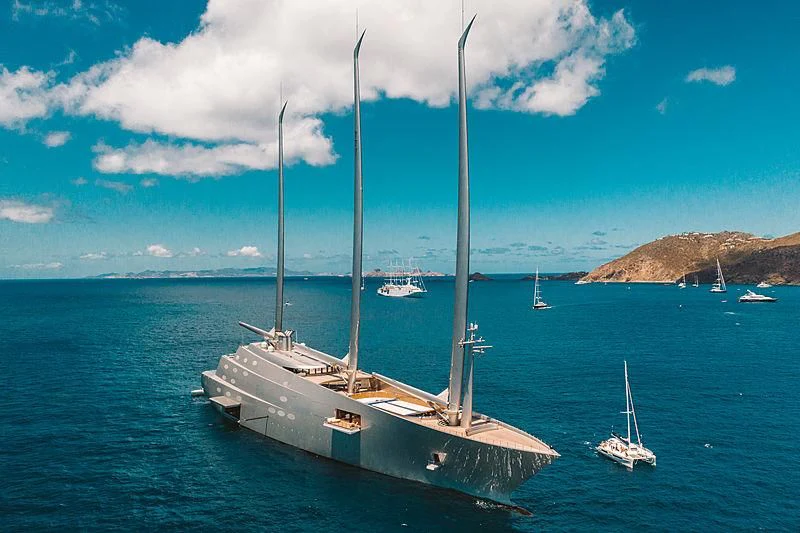 a sailboat on the water aboard SAILING YACHT A Yacht for Sale