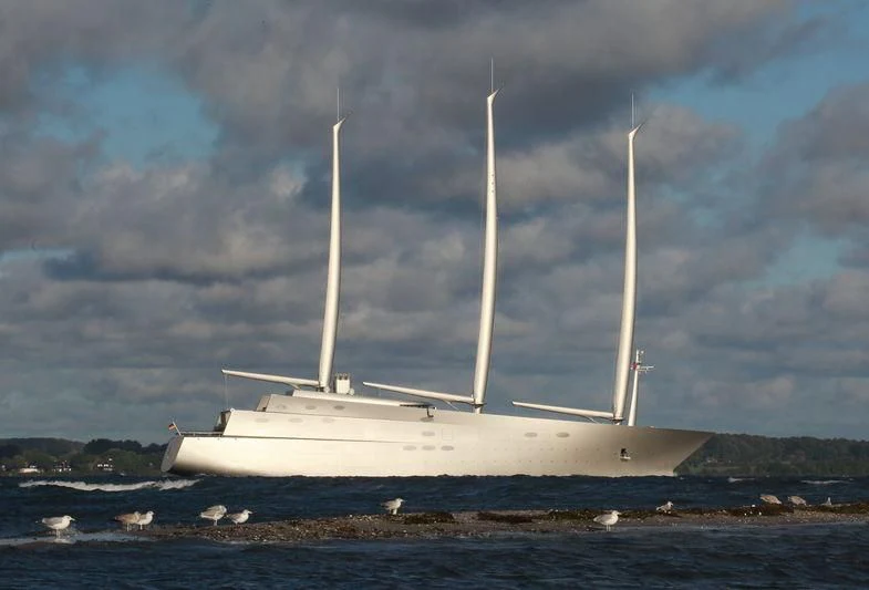 a ship on the water aboard SAILING YACHT A Yacht for Sale