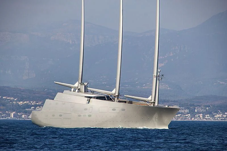 a large white ship in the water aboard SAILING YACHT A Yacht for Sale