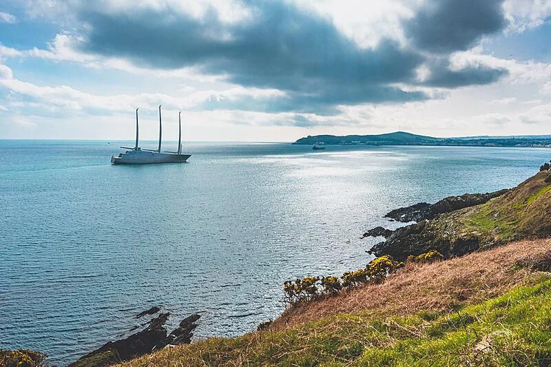 a boat on the water aboard SAILING YACHT A Yacht for Sale