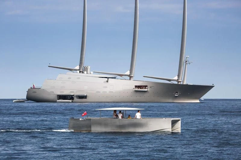 a large ship in the water aboard SAILING YACHT A Yacht for Sale