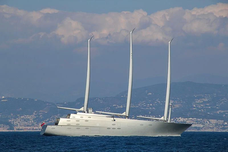 a white boat in the water aboard SAILING YACHT A Yacht for Sale