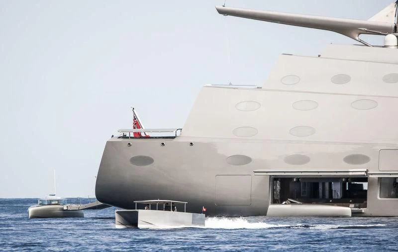a large white boat on the water aboard SAILING YACHT A Yacht for Sale