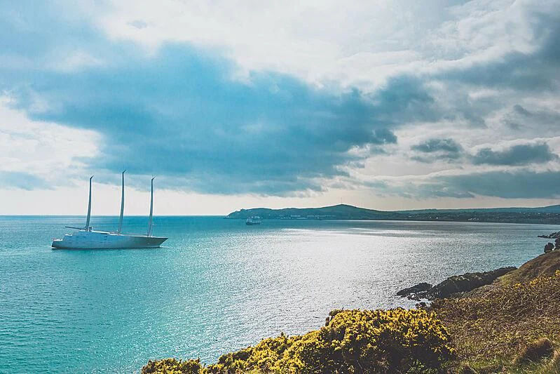 a boat on the water aboard SAILING YACHT A Yacht for Sale