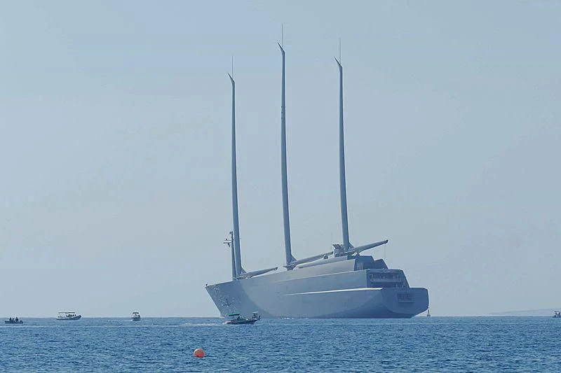 a boat on the water aboard SAILING YACHT A Yacht for Sale
