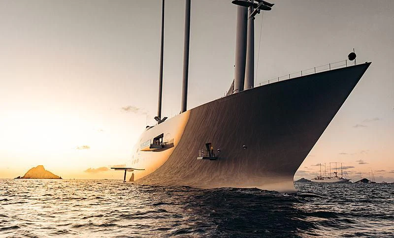 a submarine in the water aboard SAILING YACHT A Yacht for Sale