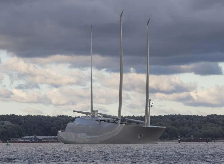 a sailboat on the water aboard SAILING YACHT A Yacht for Sale